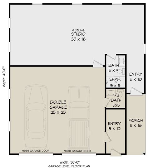 Cabin Plan: 773 Square Feet, 1.5 Bathrooms - 940-00914