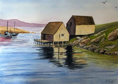 Peggy S Cove Canada Peinture Par Guillaume Flouriot Artmajeur