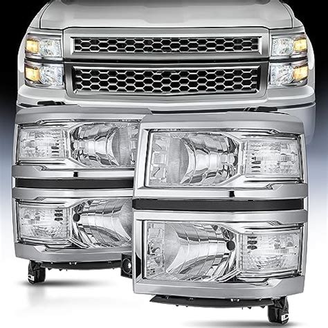 Nilight Headlight Assembly For 2014 2015 Chevy Silverado 1500 Pickup Truck