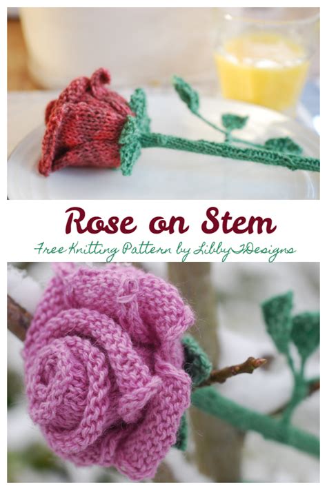 3d Rose Flower Free Knitting Patterns Artofit