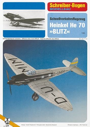 Transport Aircraft Heinkel He 70blitz