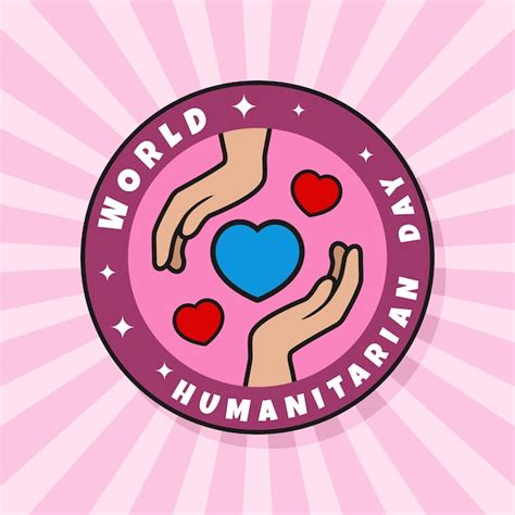 Premium Vector World Humanitarian Day Groovy Vector Design