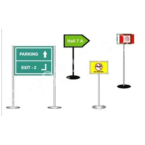 Square And Rectangular Stainless Steel Direction Sign Board At Rs