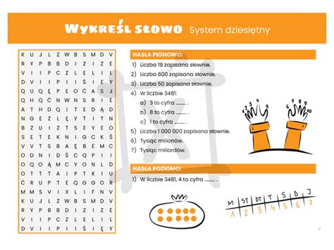 Matematyczna Wykre Lanka Dla Klasy Czwartej System Dziesi Tny Z Oty