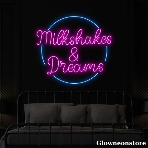 Milkshakes And Dreams Neon Sign Glow Neon Store