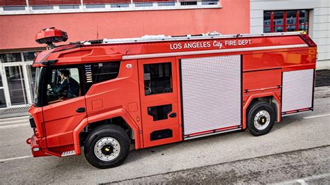 Lafd Debuts First Rosenbauer Electric Fire Engine In North America