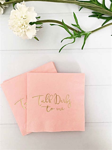 Talk Derby To Me Cocktail Napkins Pink EnFete