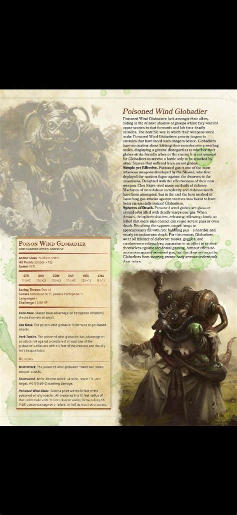 Skaven Monster Stats For Dnd 5e Made In Homebrewery 51 Off