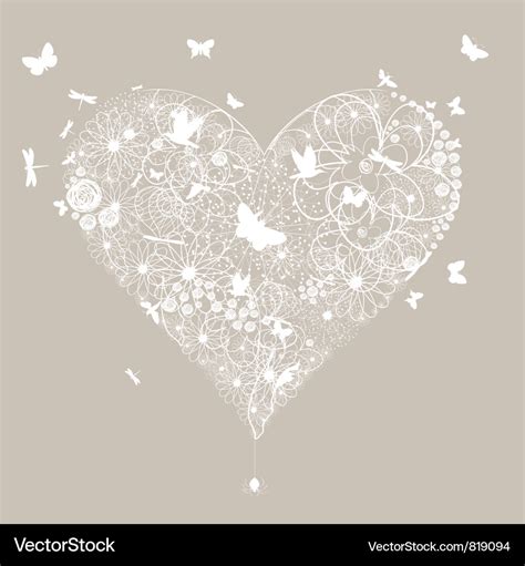 Wedding heart Royalty Free Vector Image - VectorStock