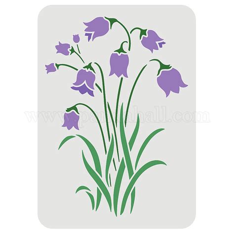 Wholesale Fingerinspire Campanula Stencil X Cm Bluebell Drawing