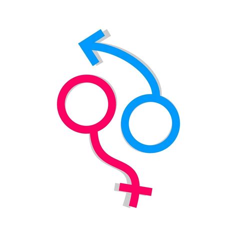 Male female icons. Gender symbol vector. Male and female symbols ...