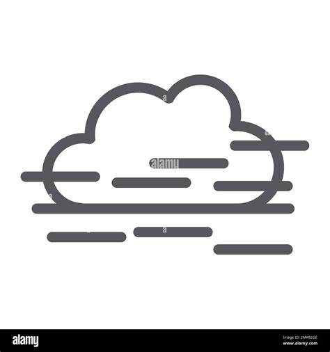 Fog Line Icon Weather And Forecast Humidity Sign Vector Graphics A