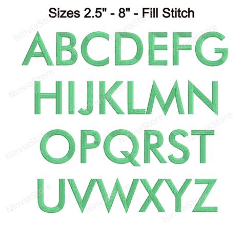 Futura Bold Embroidery Font Monogram Alphabet Machine Etsy