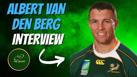 Unveiling Springbok Greatness Albert Van Den Berg S Story YouTube