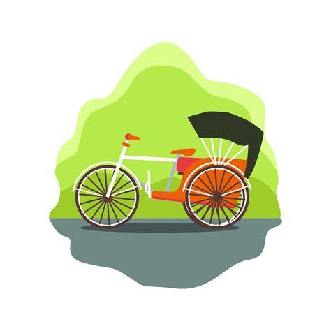 Trishaw Illustration 179586 Vector Art at Vecteezy