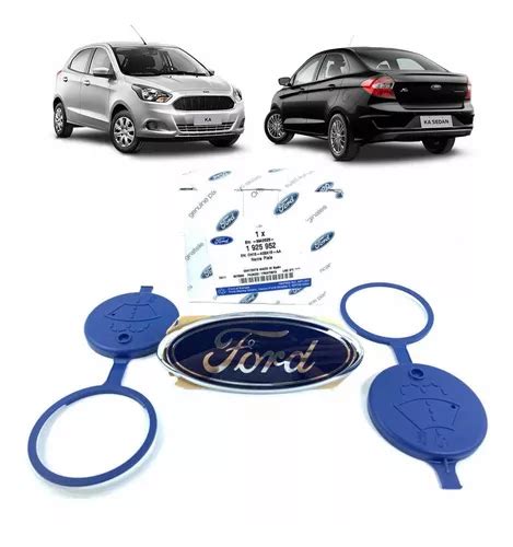 Emblema Dianteiro Para Choque Ford Ka Sedan Hatch 2015 2016 2017 2018