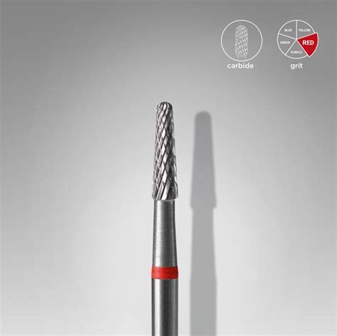 Staleks Carbide Nail Drill Bit Cone Red Head Diameter Mm