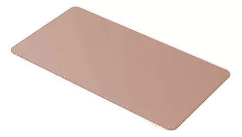 Desk Pad Grande Couro Nude Feltro Costurado Básico