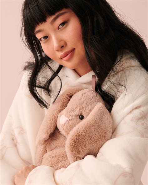 Bunny Hot Water Bottle Furry Brown La Vie En Rose