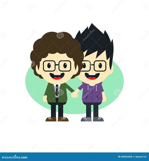 Adorable Gay Cartoon Character Stock Vector Illustration Of Trousers Brown