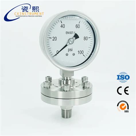 The Stainless Steel Diaphragm Pressure Gauge Pressure Meter And