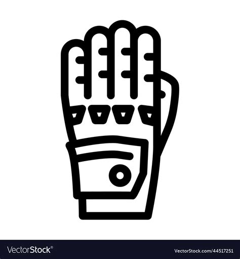 Gloves motorcycle line icon Royalty Free Vector Image