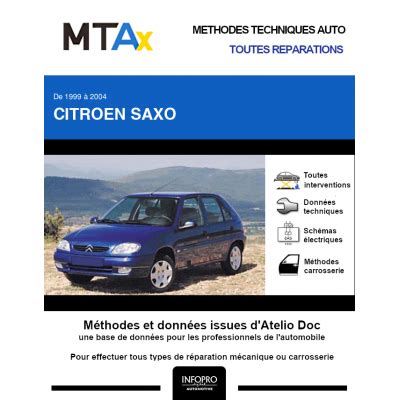 MTA EXPERT CITROEN SAXO Phase 2 Hayon 5 Portes 1999 2004