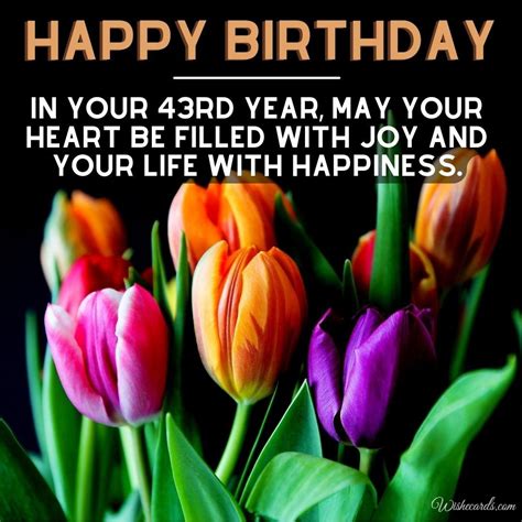 Happy 43rd Birthday Images and Wish Cards