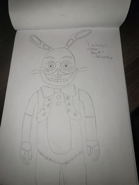 My Attempt At Drawing Glitchtrap Hope You Like It Rfivenightsatfreddys