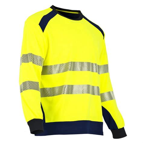 Tee shirt manches longues Haute Visibilité Bicolore Jaune Marine