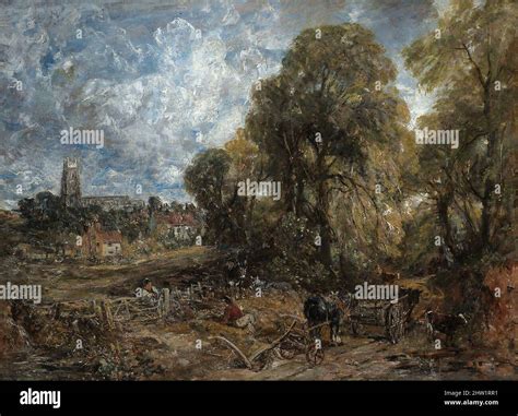 Vintage Painting By John Constable Stock Photo Alamy