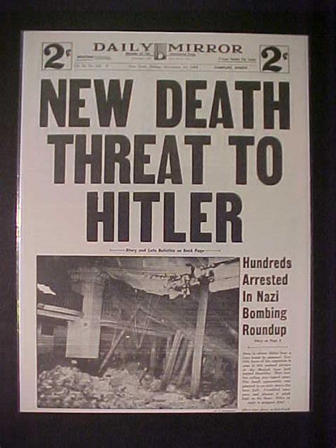 Vintage Newspaper Headline World War Grelly Usa