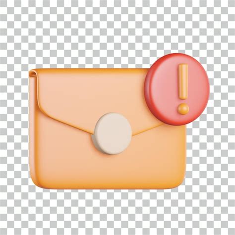 Premium Psd Email Exclamation Warning D Icon