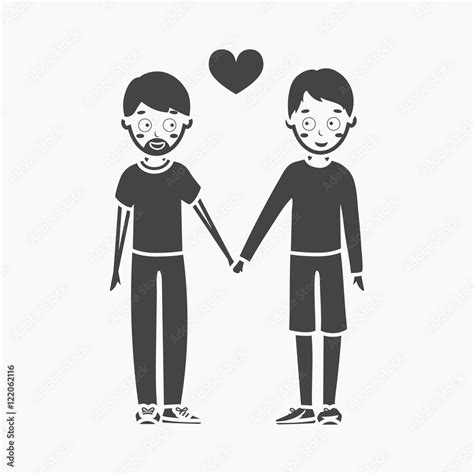 Gay Icon Cartoon Single Gay Icon From The Big Minority Homosexual Set Stock Vector Adobe Stock