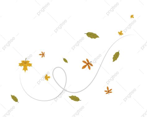 Fallen Leaves Vector Png Images Fallen Leaves And Bowing Wind Vector