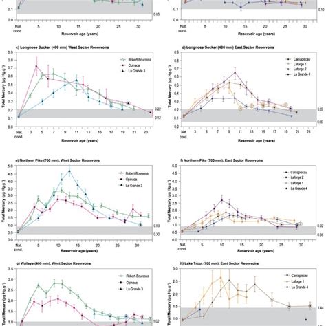 Temporal Evolution Of Mean Concentrations Of Total Mercury μg G −1 Wet Download Scientific