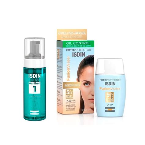 Kit Espuma De Limpeza Facial Isdin Oily Skin Acniben Ml Protetor