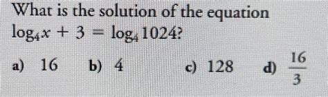 Solved What is the solution of the equation | Chegg.com