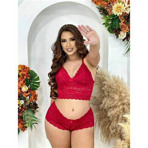 Conjunto De Lingerie Sem Bojo De Renda Espera Marido De Renda Amarelo Tamanho G Nico Veste