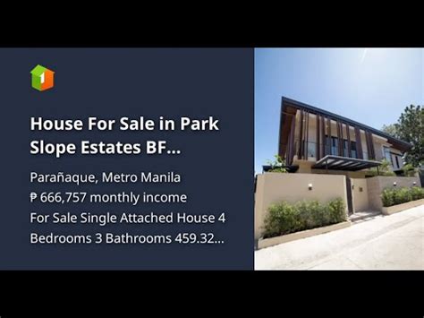 House For Sale In Park Slope Estates Bf Homes Paranaque Metro Manila