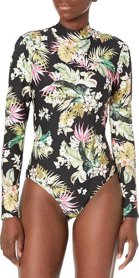 Oem Wholesale Long Sleeve Beachwear Swimwear Lady Floral Printed Sexy