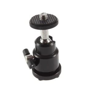 Jual Adjustable Swivel Mini Metal Ball Head Hot Shoe For Tripod Dolly Shopee Indonesia