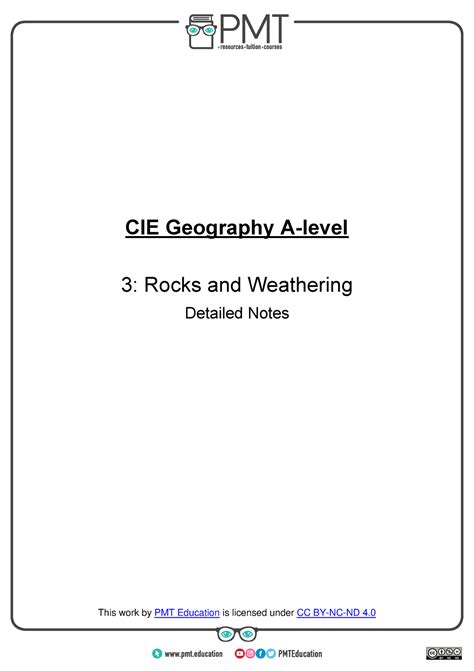 3 Rocks And Weathering Bit Pmt Edu Cc Bit Pmt Cc CIE Geography A