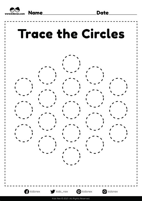 Tracing Circles Worksheet - Free Printable