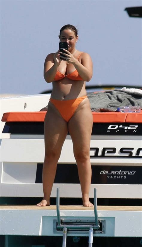 Jacqueline Jossa In An Orange Bikini On A Yacht In Formentera Celeb Donut