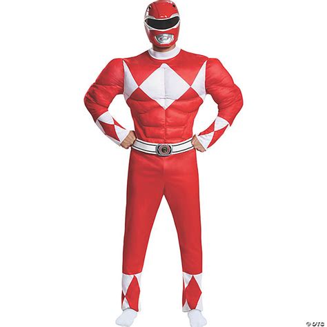 Men S Classic Muscle Mighty Morphin Power Ranger Red Ranger Plus