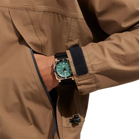 Bell Ross Br Diver Black Green Bronze Jam Tangan Selam