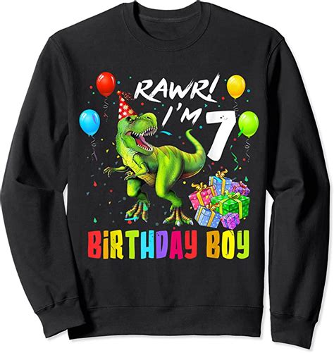 Perfect Rawr Im 7 7th Birthday Boy T Rex Dinosaur Party Gift T Shirts