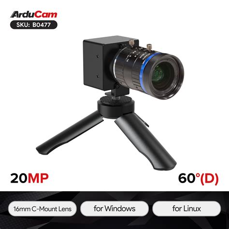 Arducam 20MP IMX283 USB 3 0 Camera Module With 16mm C Mount Lens Arducam