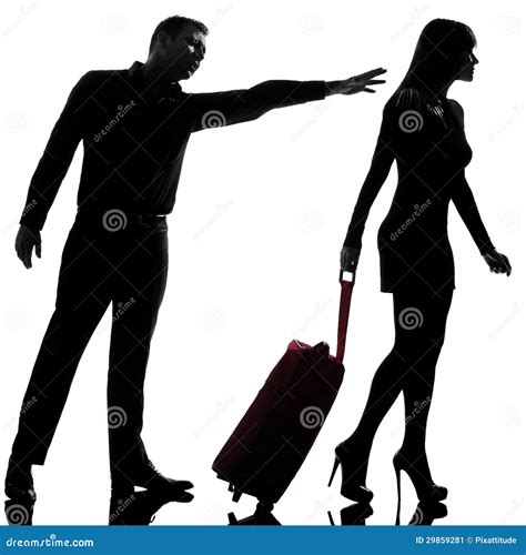 Girl Leaving Her Husband Cartoon